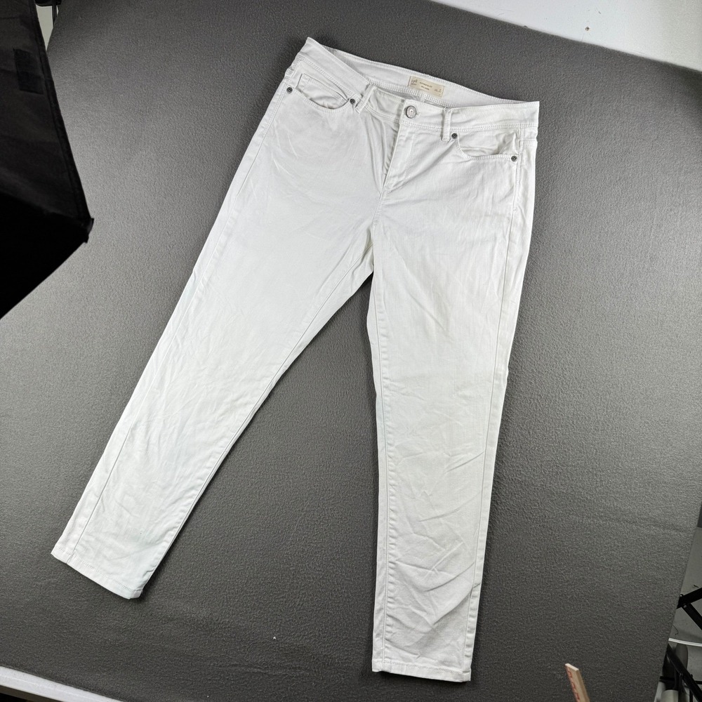 J Jill Jeans Women 8 Authentic Fit Slim Ankle White Street Casual Work Travel - Picture 2 of 12